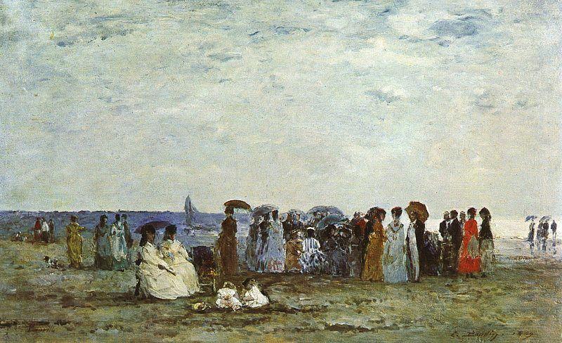 Eugene Boudin Bathers on the Beach at Trouville Sweden oil painting art